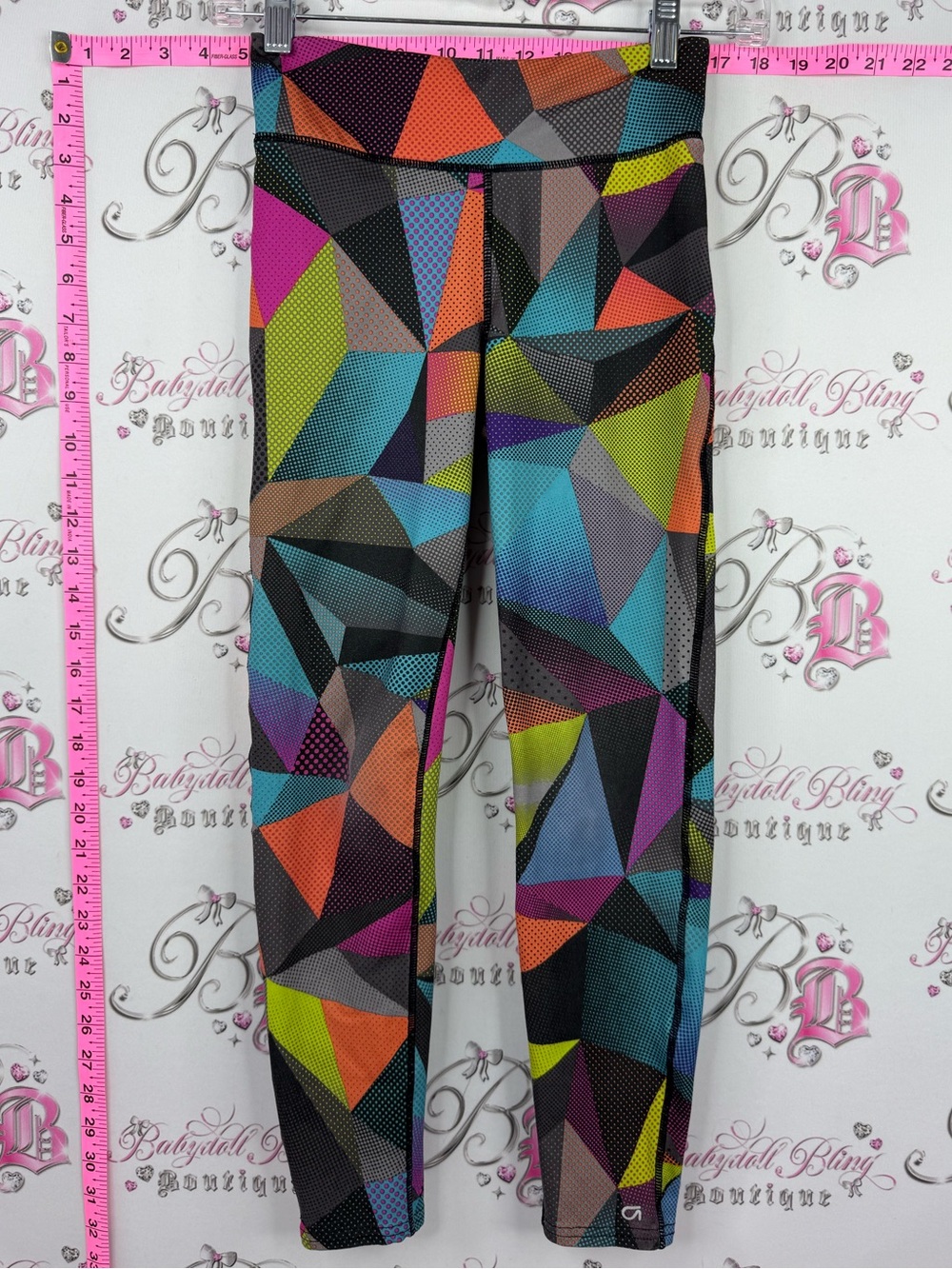 GAP fit leggings tights DRY dotted Multicolor Geometric Print Leggings